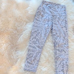 ALO YOGA S palm spring airbrush grey crop legging